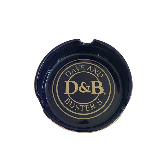 DAVE & BUSTERS Blue Cigar Cigarette Ashtray Tray NEW NWOT - Picture 6 of 7